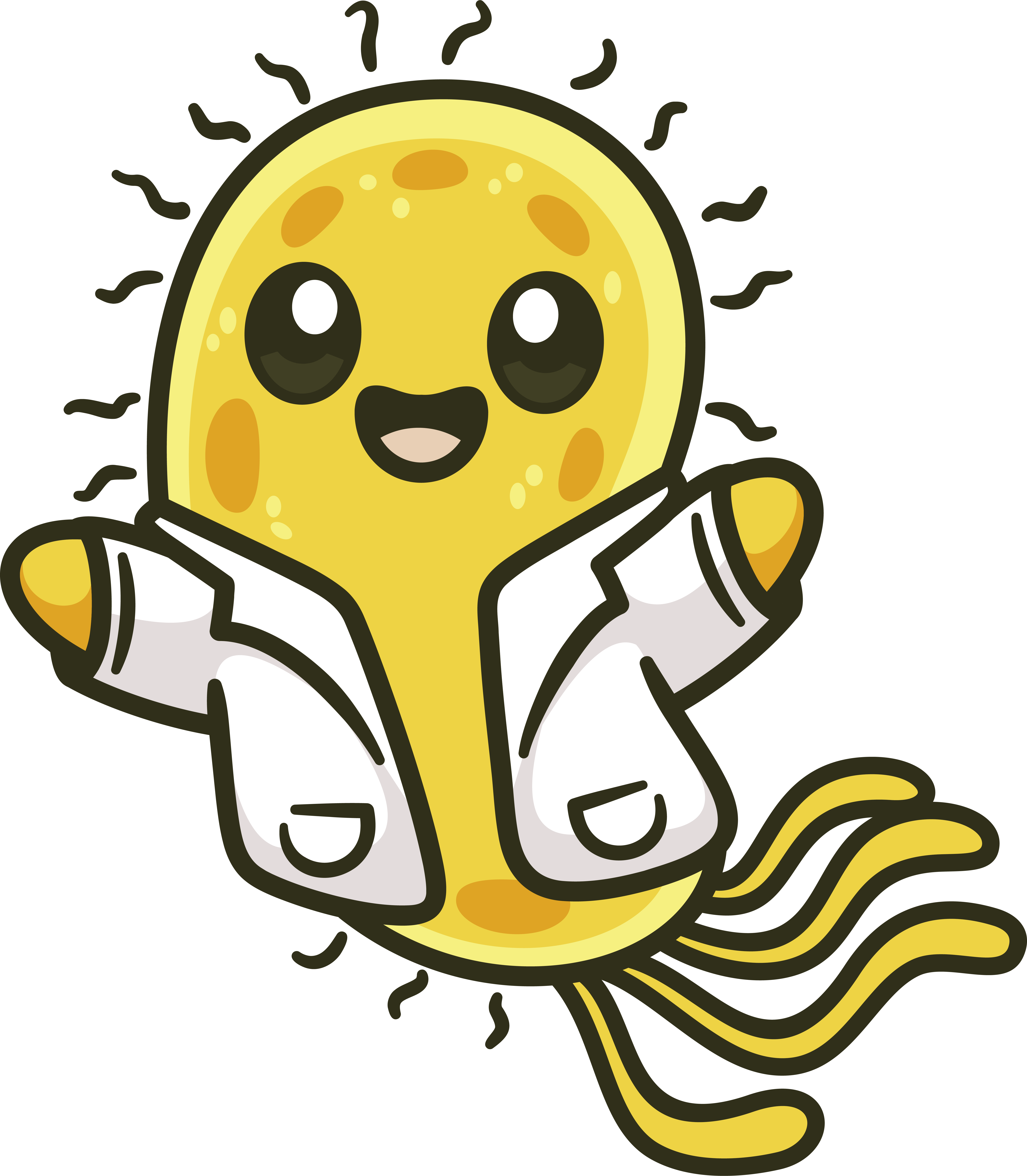 yellow bacterium, mascot only